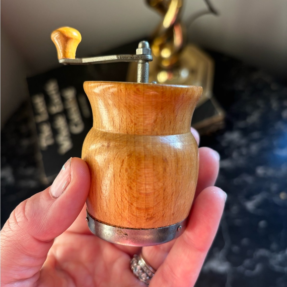 Vintage Wood Pepper Mill Made in Italy